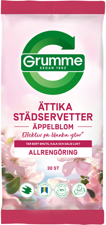 Grumme Ättika Städservetter Äppelblom 10x30st